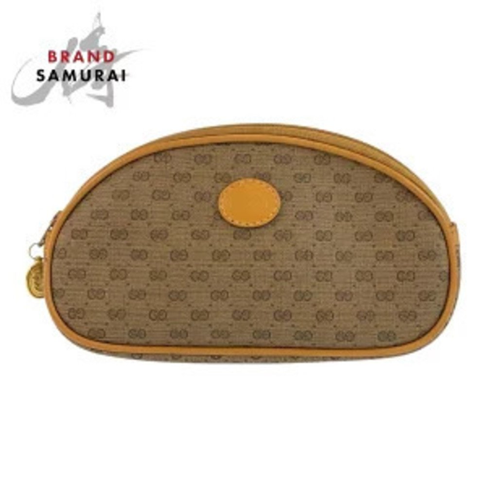 Gucci GG Interlocking beige Pouch Clutch Supreme canvas Cosmetic